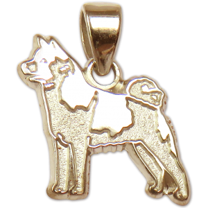 Akita Charm or Pendant in Sterling or 14K Gold