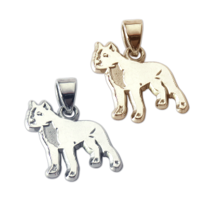 American Staffordshire Terrier Charm or Pendant in Sterling Silver or 14K Gold