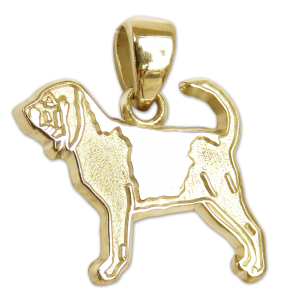 Bloodhound Charm or Pendant in Sterling or 14K Gold