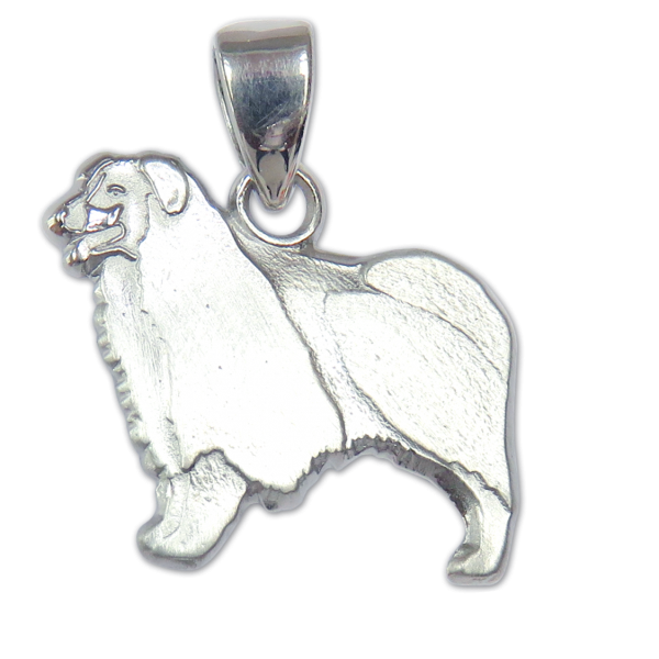 Border Collie Charm or Pendant in Sterling or 14K Gold