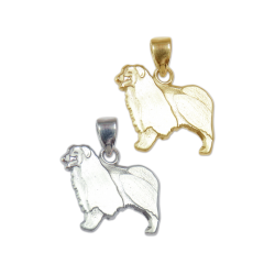 Border Collie Charm or Pendant in Sterling Silver or 14K Gold