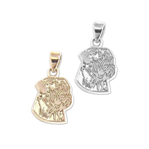 Bullmastiff Charm or Pendant in Sterling Silver or 14K Gold