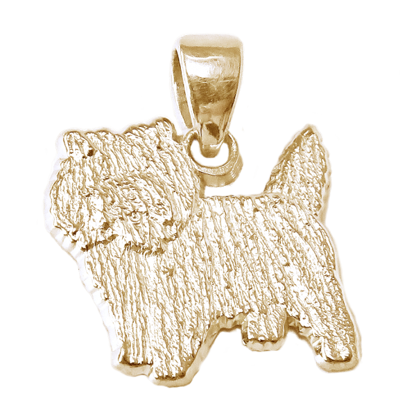 Cairn Terrier Charm or Pendant in Sterling or 14K Gold