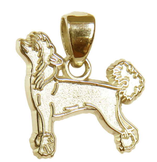 Chinese Crested Charm or Pendant in Sterling or 14K Gold
