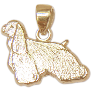 Cocker Spaniel Charm or Pendant in Sterling or 14K Gold