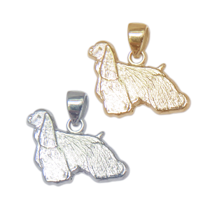 Cocker Spaniel Charm or Pendant in Sterling Silver or 14K Gold