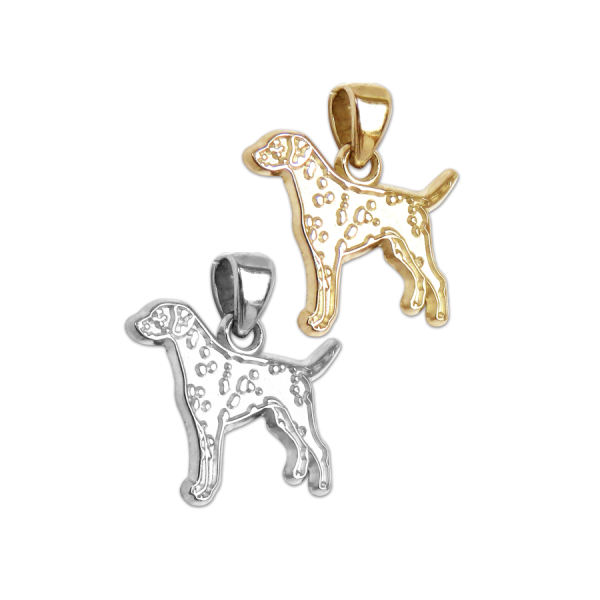 Dalmatian Charm or Pendant in Sterling Silver or 14K Gold