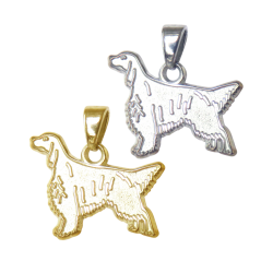 English Setter Charm or Pendant in Sterling Silver or 14K Gold