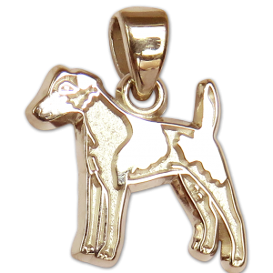Smooth Fox Terrier Charm or Pendant in Sterling or 14K Gold