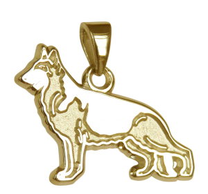 German Shepherd Dog Charm or Pendant in Sterling or 14K Gold