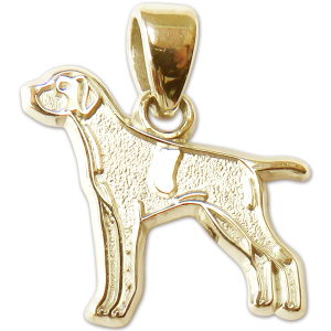 German Wirehaired Pointer Charm or Pendant in Sterling or 14K Gold