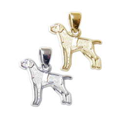 German Wirehaired Pointer Charm or Pendant in Sterling Silver or 14K Gold