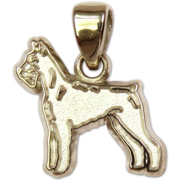 Giant Schnauzer Charm or Pendant in Sterling or 14K Gold