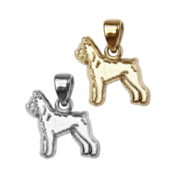 Giant Schnauzer Charm or Pendant in Sterling Silver or 14K Gold