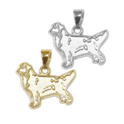 Golden Retriever Charm or Pendant in Sterling Silver or 14K Gold
