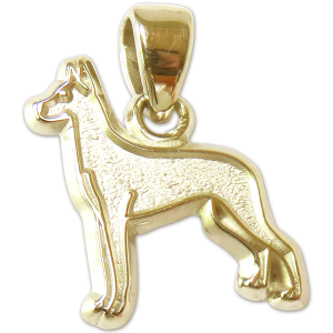 Great Dane Charm or Pendant in Sterling or 14K Gold