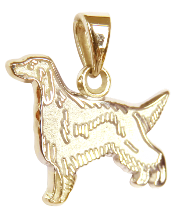 Irish Setter Charm or Pendant in Sterling or 14K Gold