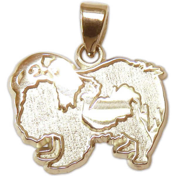 Japanese Chin Charm or Pendant in Sterling or 14K Gold