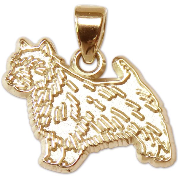 Norwich Terrier Charm or Pendant in Sterling or 14K Gold