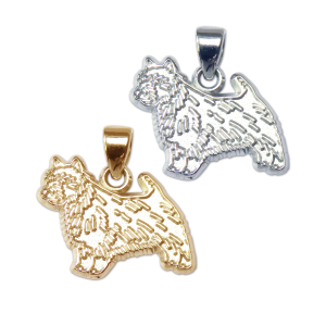 Norwich Terrier Charm or Pendant in Sterling Silver or 14K Gold