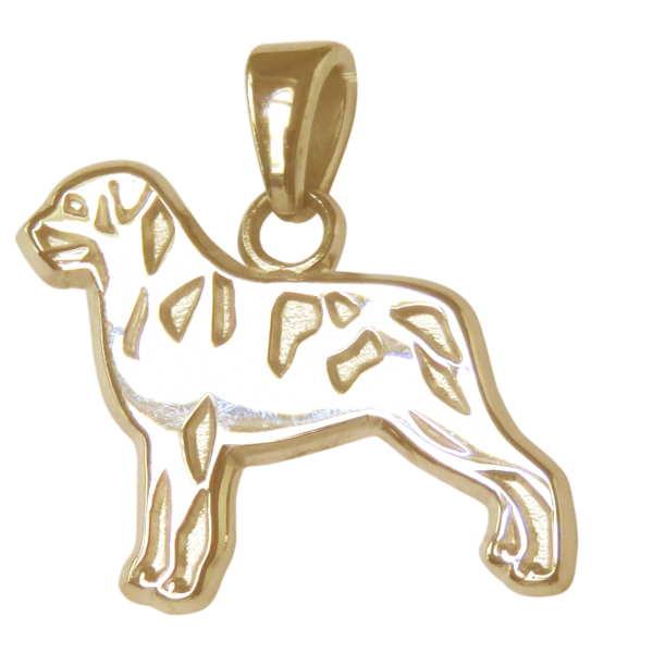 Rottweiler Charm or Pendant in Sterling or 14K Gold