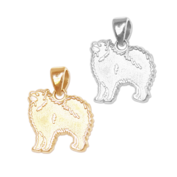 Samoyed Charm or Pendant in Sterling Silver or 14K Gold