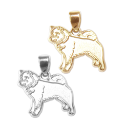 Shiba Inu Charm or Pendant in Sterling Silver or 14K Gold