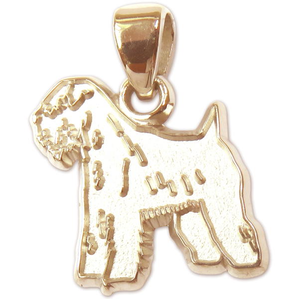 Soft Coated Wheaten Terrier Charm or Pendant in Sterling or 14K Gold