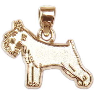 Standard Schnauzer Charm or Pendant in Sterling or 14K Gold