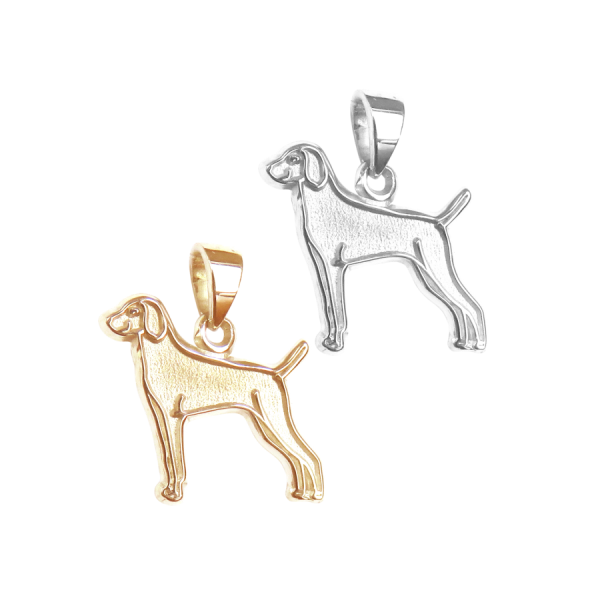Weimaraner Charm or Pendant in Sterling Silver or 14K Gold