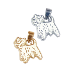 West Highland White Terrier - Westie - Charm or Pendant in Sterling Silver or 14K Gold