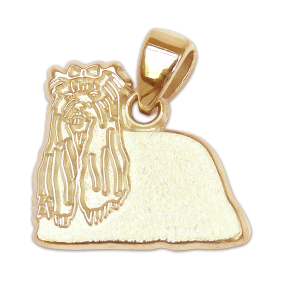 Yorkshire Terrier - Yorkie - Charm or Pendant in Sterling or 14K Gold