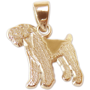 Airedale Terrier Charm or Pendant in Sterling or 14K Gold