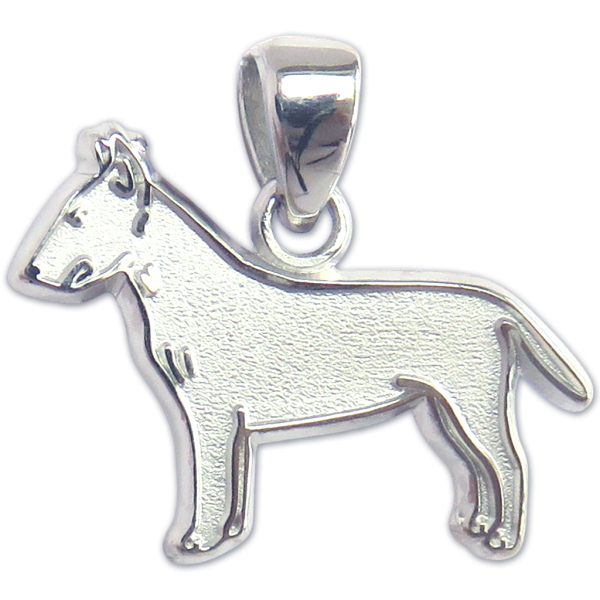 Bull Terrier Charm or Pendant in Sterling or 14K Gold