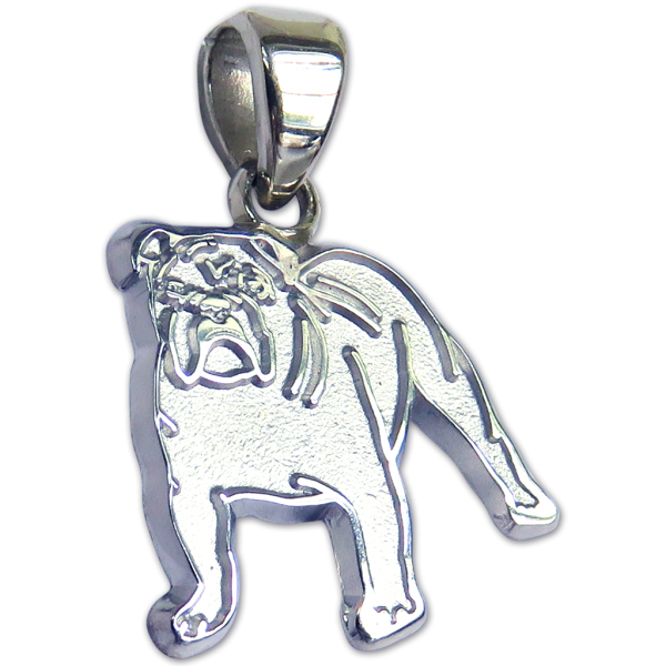 Bulldog Charm or Pendant in Sterling or 14K Gold