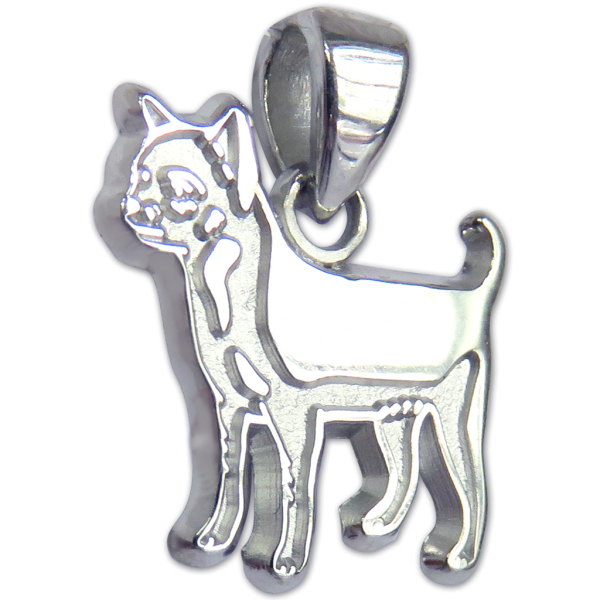 Smooth Chihuahua Charm or Pendant in Sterling or 14K Gold