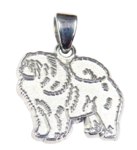 Chow Chow Charm or Pendant in Sterling or 14K Gold