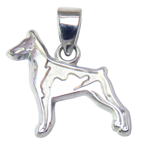 Doberman Pinscher Charm or Pendant in Sterling or 14K Gold