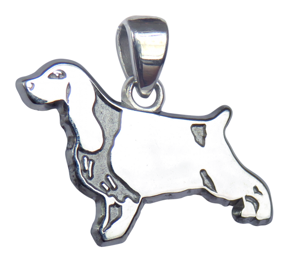 English Cocker Spaniel Charm or Pendant in Sterling or 14K Gold