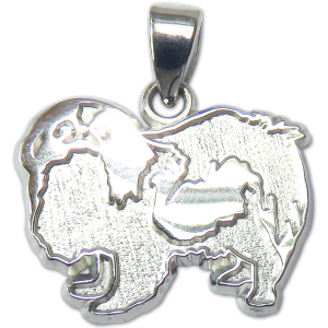 Japanese Chin Charm or Pendant in Sterling or 14K Gold