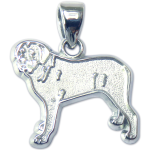 Mastiff Charm or Pendant in Sterling or 14K Gold