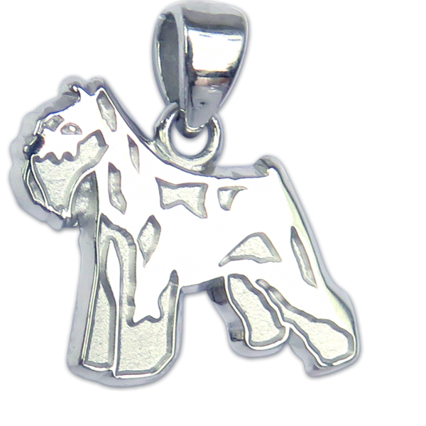Miniature Schnauzer Charm or Pendant in Sterling or 14K Gold