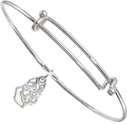 Sterling Silver Brussels Griffon Charm on Bangle Bracelet