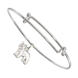 Sterling Silver French Bulldog Charm on Bangle Bracelet