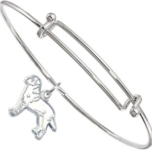Sterling Silver Labrador Retriever Charm on Bangle Bracelet
