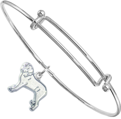 Sterling Silver Mastiff Charm on Bangle Bracelet
