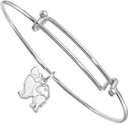Sterling Silver Papillon Charm on Bangle Bracelet