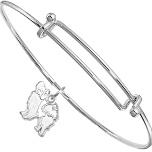 Sterling Silver Papillon Charm on Bangle Bracelet