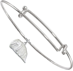 Sterling Silver Pekingese Charm on Bangle Bracelet