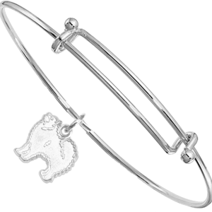 Sterling Silver Samoyed Charm on Bangle Bracelet